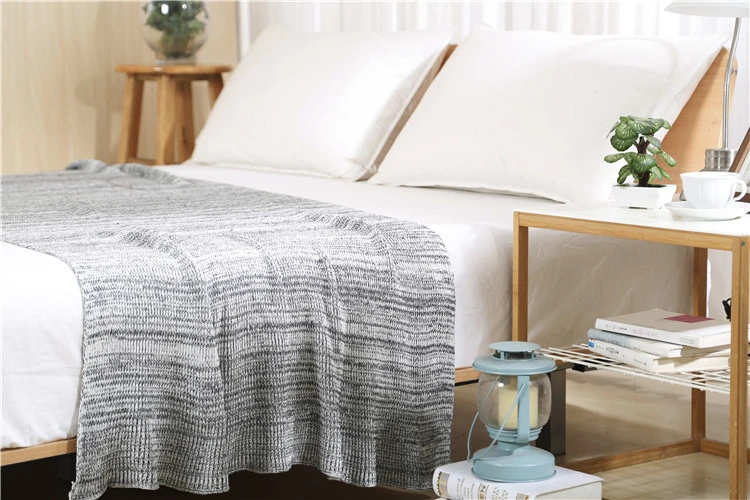 High Quality Wholesale Sherpa Throw Knitted Blanket